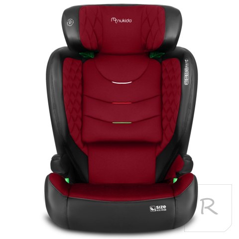 Fotelik samochodowy Nukido Louis czarno-czerwony 15-36 kg ISOFIX