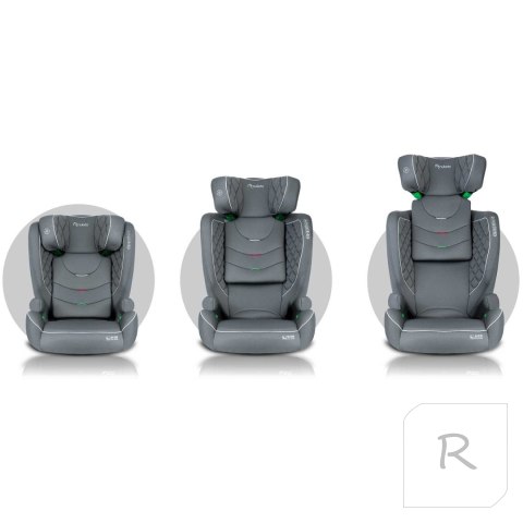 Fotelik samochodowy Nukido Louis szary 15-36 kg ISOFIX