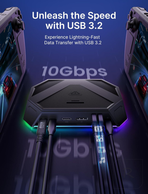 JSAUX HB1201 HUB 12w1 USB-C HDMI 2.1 4K 120Hz DispalyPort 4K 120Hz RGB