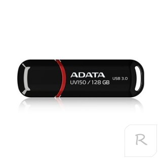 Pamięć USB ADATA UV150 o pojemności 128 GB z interfejsem USB 3.0 - Kolor Czarny