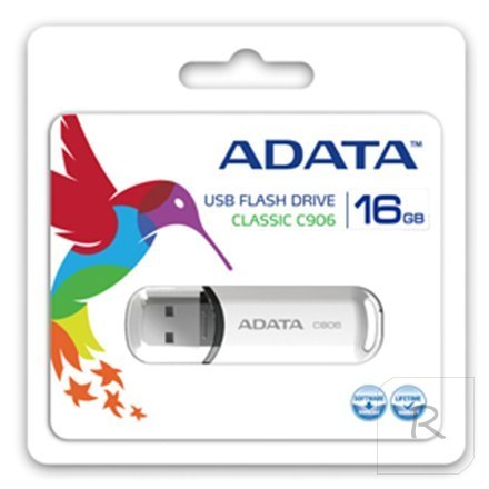 ADATA Pamięć USB 32 GB biały | C906 | USB 2.0 - Pojemna i niezawodna pamięć przenośna ADATA C906 o pojemności 32 GB, zapewniając