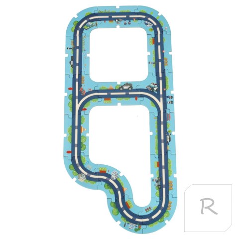 Tor samochodowy puzzle policja pojazdy miasto 47 elementów