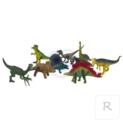 WOOPIE Zestaw Figurki Dinozaury 9szt. + Mata + Kuferek