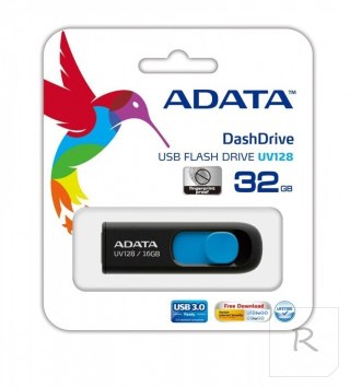 ADATA | UV128 | 32 GB | USB 3.0 | Black/Blue