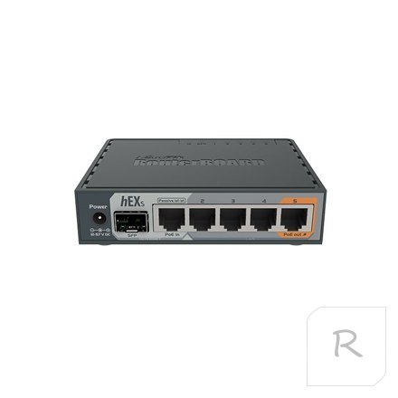 Mikrotik Wired Ethernet Router RB760iGS, hEX S, Dual Core 880MHz CPU, 256MB RAM, 16 MB (MicroSD), 5xGigabit LAN, 1xSFP, USB, IPs