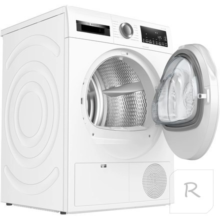 Bosch | Dryer | WQG242AMSN | Freestanding | Heat pump | 9 kg | Class A++ | LED display | White | 64.8 cm