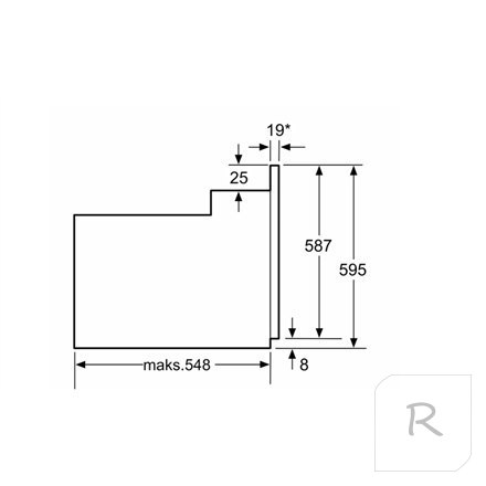 Bosch | Oven | HBF133BA0 | 66 L | Electric | EcoClean | Knobs | Height 59.5 cm | Width 59.4 cm | Black