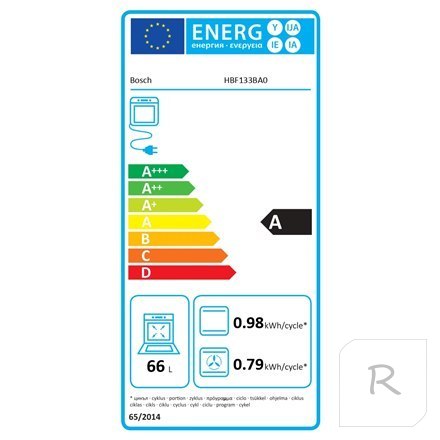 Bosch | Oven | HBF133BA0 | 66 L | Electric | EcoClean | Knobs | Height 59.5 cm | Width 59.4 cm | Black