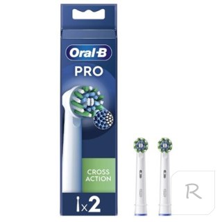 Oral-B | Replaceable toothbrush heads | EB50RX-2 Cross Action Pro | Heads | For adults | Number of brush heads included 2 | Whit