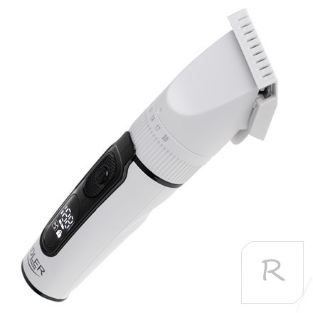 Adler | Hair Clipper with LCD Display | AD 2839 | Cordless | Number of length steps 6 | White/Black