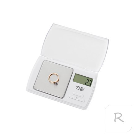 Adler | Precision scale | AD 3161 | Maximum weight (capacity) 0.5 kg | Accuracy 0.01 g | White