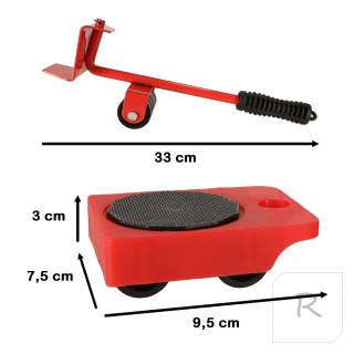 Rolki do transportu zestaw do przesuwania mebli 150kg 5w1