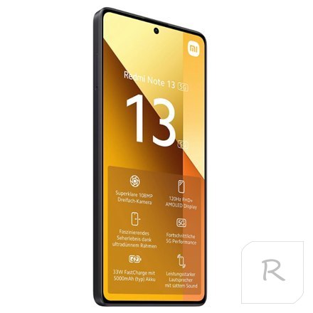 Xiaomi Redmi Note 13 w kolorze Grafitowym, 6.67"", AMOLED, 1080 x 2400 px, Procesor Mediatek Dimensity 6080, 8 GB RAM, 256 GB, D