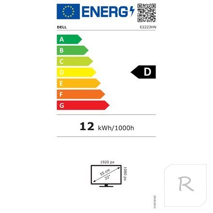 Dell | E2223HN | 21.5 "" | VA | FHD | 1920 x 1080 | 16:9 | 10 ms | 250 cd/m² | Black | HDMI ports quantity 1 | 60 Hz