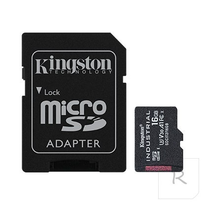 Kingston | UHS-I | 16 GB | microSDHC/SDXC Industrial Card | Flash memory class Class 10, UHS-I, U3, V30, A1 | SD Adapter