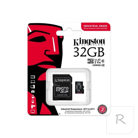 Kingston | UHS-I | 32 GB | microSDHC/SDXC Industrial Card | Flash memory class Class 10, UHS-I, U3, V30, A1