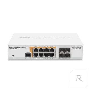 MikroTik | Cloud Router Switch CRS112-8P-4S-IN | SFP ports quantity 4 | 12 month(s) | Desktop | 1 Gbps (RJ-45) ports quantity 8