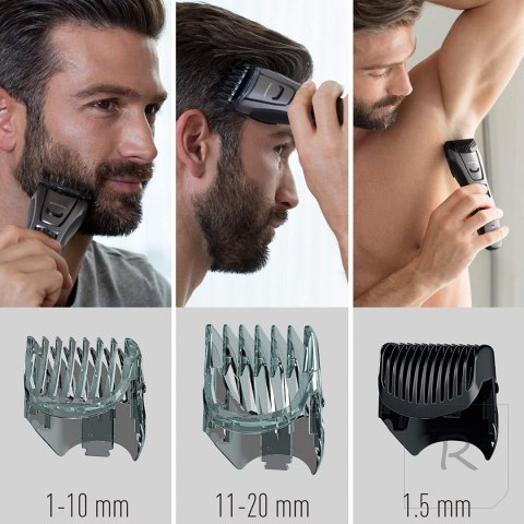 Panasonic | ER-GB80-H503 | Beard and hair trimmer | Number of length steps 39 | Step precise 0.5 mm | Black | Corded/ Cordless