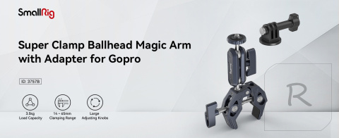 SMALLRIG Zacisk do Aparatu Kamery z Głowicą Kulową Magic Arm Gopro