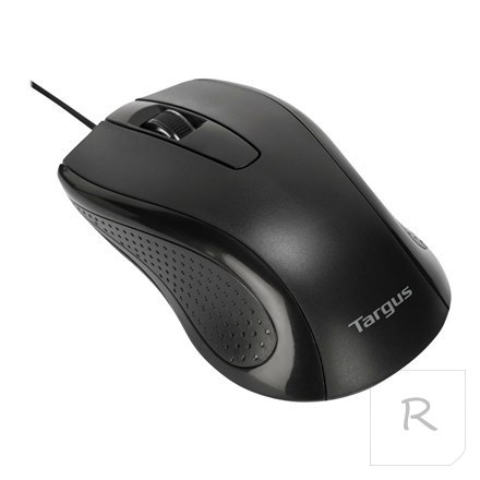 Targus Full-Size Optical Antimicrobial Wired Mouse | Mouse | Full-Size Optical Antimicrobial | Wired | Black