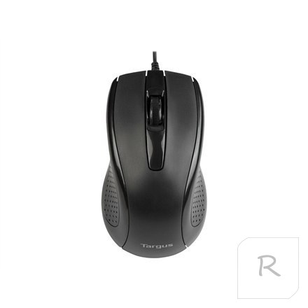 Targus Full-Size Optical Antimicrobial Wired Mouse | Mouse | Full-Size Optical Antimicrobial | Wired | Black