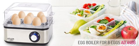 Adler | Egg boiler | AD 4486 | Stainless steel | 800 W