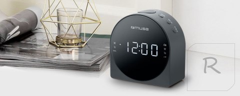 Muse | M-185CR | Dual Alarm Clock radio PLL | AUX in | Black