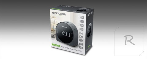 Muse | M-185CR | Dual Alarm Clock radio PLL | AUX in | Black