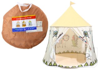 Namiot Indiański Tipi Dla Dzieci Beżowy 125 Cm