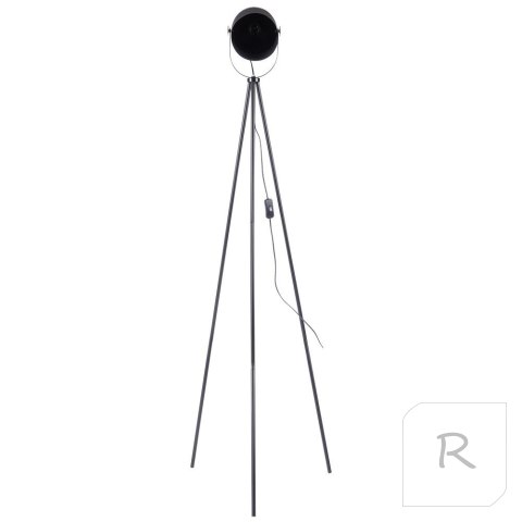 Lampa podłogowa metalowa czarna 148 cm