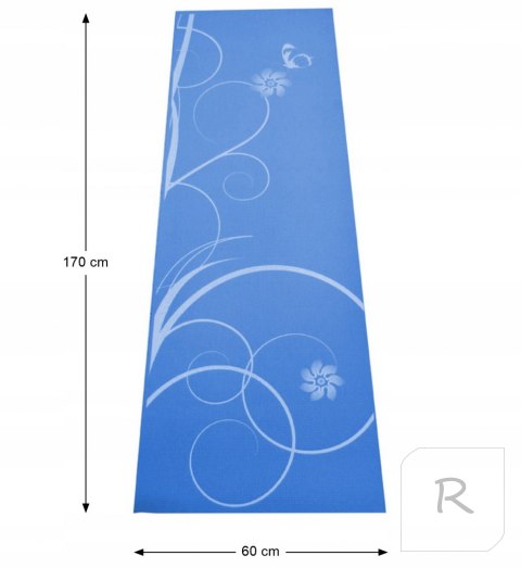 Mata do Ćwiczeń Jogi SPARTAN Blue 170 x 60 cm - niebieska