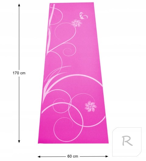 Mata do Ćwiczeń Jogi SPARTAN Pink 170 x 60 cm - różowa