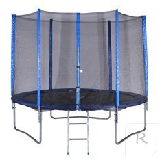 Trampolina Czarno-Niebieska Ogrodowa z Siatką 180 cm