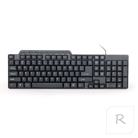 Gembird | KB-UM-104 Compact multimedia keyboard | Multimedia | Wired | US | Black | USB | 420 g