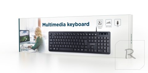 Gembird | Multimedia Keyboard | KB-MCH-04 | Multimedia | Wired | US | Black | g