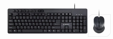 Gembird | Multimedia desktop set | KBS-UM-04 | Keyboard and Mouse Set | Wired | Mouse included | US | Black | g