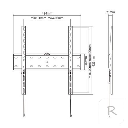 Gembird | Wall mount | Fixed | 32-55 "" | Maximum weight (capacity) 40 kg | Black