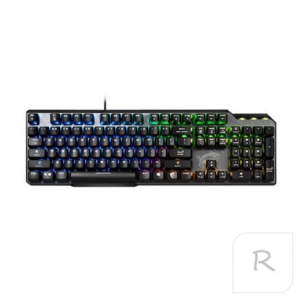 MSI | GK50 Elite | Gaming keyboard | RGB LED light | US | Wired | Black/Silver