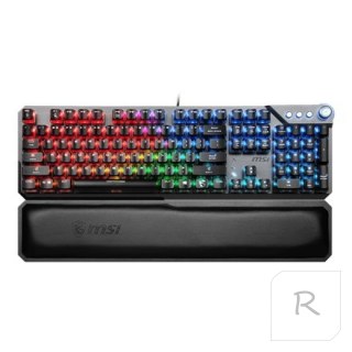 MSI | VIGOR GK71 SONIC RED US | Gaming keyboard | RGB LED light | US | Wired | Black