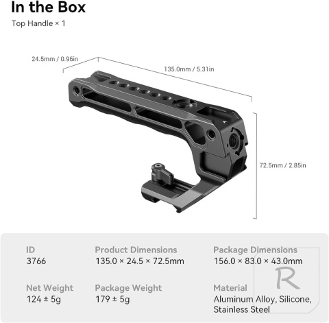 SMALLRIG NATO Handle Lekki górny uchwyt NATO 3766