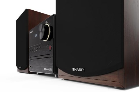 Sharp XL-B512(BR) Hi-Fi Micro System, CD/FM/USB/Bluetooth v5.0, 45W, Brown Sharp | Hi-Fi Micro System | XL-B512(BR) | USB port |