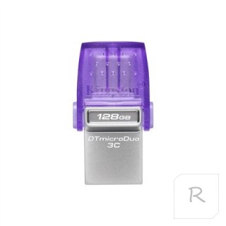 Kingston | DataTraveler | DT Micro Duo 3C | 128 GB | USB Type-C and Type-A | Purple