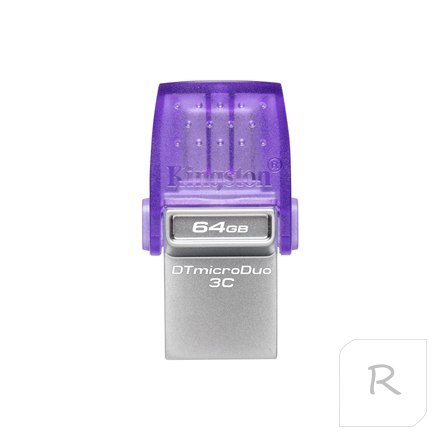 Kingston | DataTraveler | DT Micro Duo 3C | 64 GB | USB Type-C and Type-A | Purple