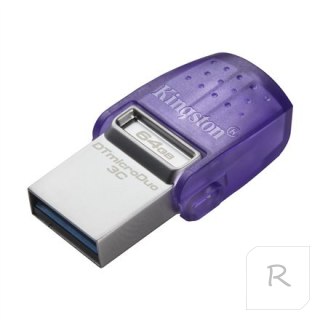 Kingston | DataTraveler | DT Micro Duo 3C | 64 GB | USB Type-C and Type-A | Purple