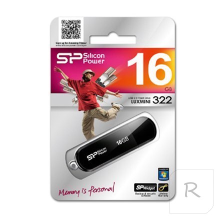 Silicon Power | 16GB LuxMini 322 | 16 GB | USB 2.0 | Black