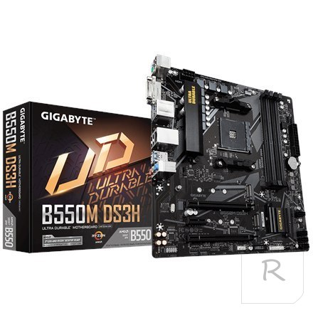 Gigabyte | B550M DS3H 1.0 | Processor family AMD | Processor socket AM4 | DDR4 DIMM | Memory slots 4 | Number of SATA connectors