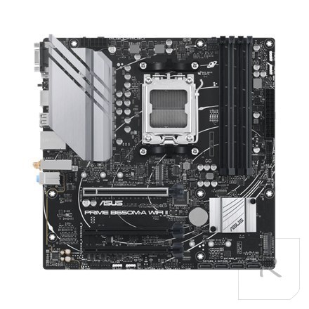 Asus | PRIME B650M-A WIFI II | Processor family AMD | Processor socket AM5 | DDR5 DIMM | Memory slots 4 | Supported hard disk dr