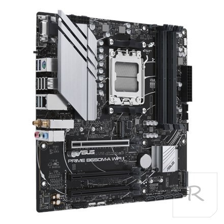 Asus | PRIME B650M-A WIFI II | Processor family AMD | Processor socket AM5 | DDR5 DIMM | Memory slots 4 | Supported hard disk dr