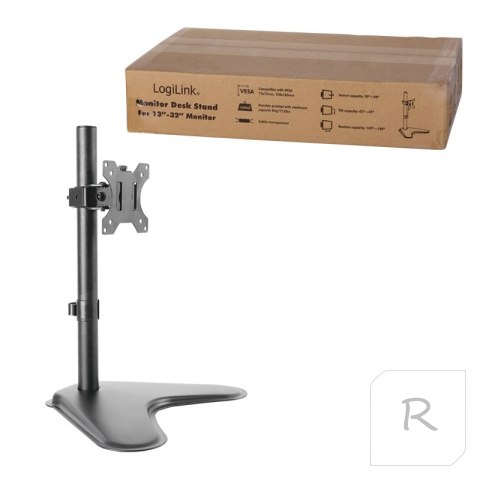 Logilink | Desk Mount | BP0044 | 13-32 "" | Maximum weight (capacity) 8 kg | Black