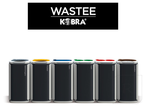 KOSZ WASTEE DO SEGREGACJI ŚMIECI PAPIER 60 L - WŁOSKI DESIGN